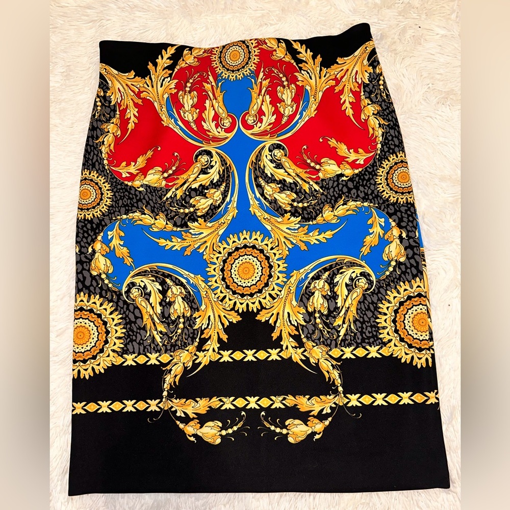 Multicolored pencil skirt
